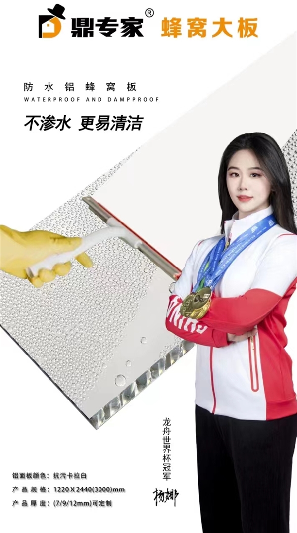 “鼎专家”蜂窝大板携手世界冠军杨娜专注绿色建材助力美好生活(图2)